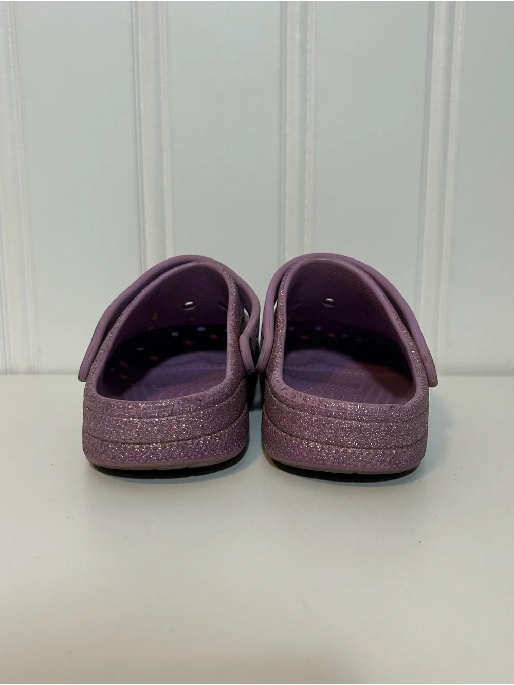 CROCS Kids' Glitter Clog in Lavender Purple